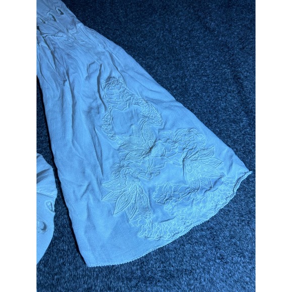 IRO Jedway‎ Bell-Sleeve Smocked Tiered Dress, Ecru Size 38 - Picture 7 of 10